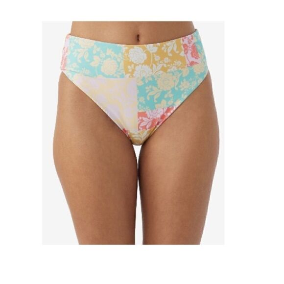 O’Neill Olivia Tulum High Waisted Juniors' Printed Cheeky Bikini Bottoms Multi - Picture 2 of 8